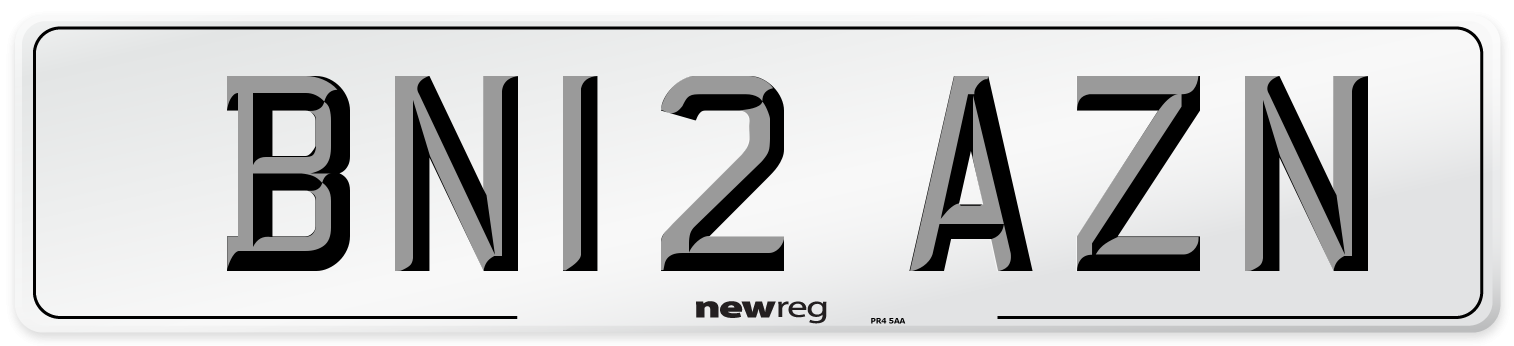 BN12 AZN Number Plate from New Reg